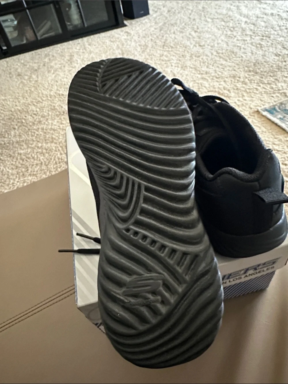 Skechers Kids Black Lace-Up Mesh Athletic Sneakers